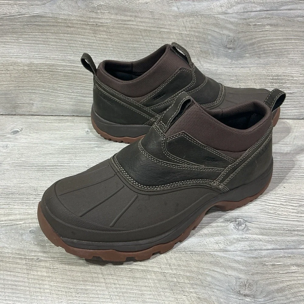 LL Bean TEK 2.5 Storm Chaser 507173 Low Slip on Dark Brown Leather Duck Boot 13M